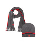 Merino Wool Scarf + Beanie Bundle // Charcoal Edge