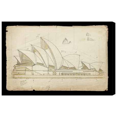 Sydney Opera House // 1973 (24"L x 16"W)