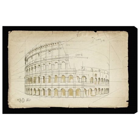 Colosseum // 70 AD (24"L x 16"W)