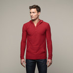 Solid Henley // Red (L)