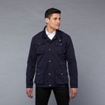 British Motorcycle Jacket // Navy (L)