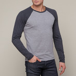 Baseball T-Shirt // Charcoal + Grey (2XL)