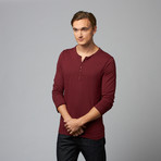 Raw Edge Henley // Burgundy (M)