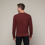 Zip-Neck Sweatshirt // Burgundy (2XL)