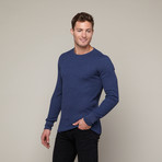 Waffle Long Sleeve Basic // Navy (L)