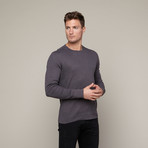 Waffle Long Sleeve Basic // Charcoal (M)