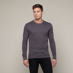 Waffle Long Sleeve Basic // Charcoal (M)