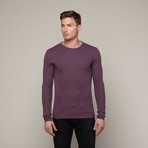 Waffle Long Sleeve Basic // Dark Wine (2XL)