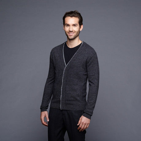 Ed Cashmere Cardigan // Coal (S)
