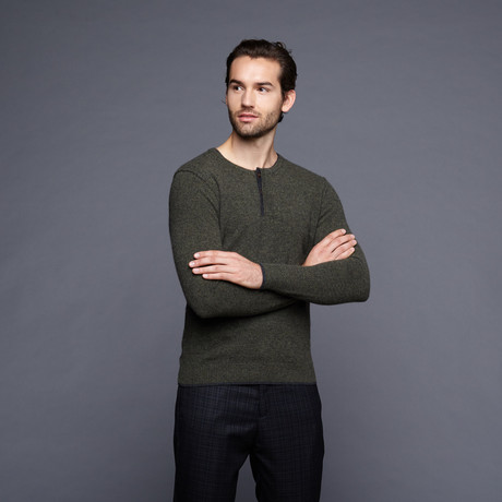 Clay Cashmere Henley // Forest (S)