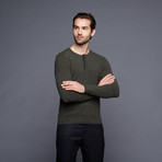 Clay Cashmere Henley // Forest (S)