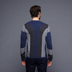 Julian Intarsia Cashmere Crew // Denim Blue (M)