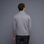 Coby Full Zip Cashmere Sweater // Granite (S)
