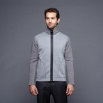 Coby Full Zip Cashmere Sweater // Granite (S)