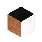 Black, White, and Walnut Hexagon (Set of 8)