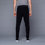Cashmere Sweatpant + Leather // Black (L)