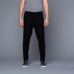 Cashmere Sweatpant + Leather // Black (L)