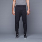 Cashmere Sweatpant + Leather // Coal (S)