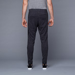 Cashmere Sweatpant + Leather // Coal (S)