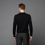 Versace // Wool V-Neck Sweater // Black (XL)