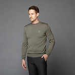 Merino Wool Crew Neck Sweater // Green (S)