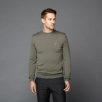 Merino Wool Crew Neck Sweater // Green (S)