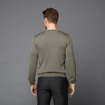 Merino Wool Crew Neck Sweater // Green (S)