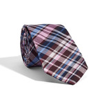 Plaid Modern Tie // Pink + Maroon