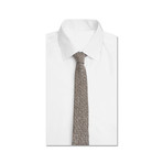 Herringbone Modern Tie // Brown