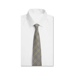 Plaid Accent Tie // Brown + Yellow