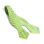 Striped Bow Tie // Turquoise + Yellow