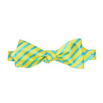 Striped Bow Tie // Turquoise + Yellow