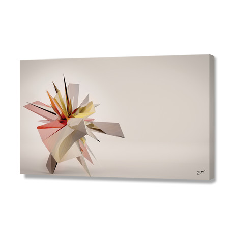 Mondrian Rearranged 3D // Stretched Canvas (24"W x 16"H x 1.5"D)