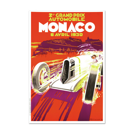 Monaco Grand Prix 1930 // Hand-Pulled Lithograph