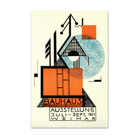 Bauhaus Blue Circle // Hand-Pulled Lithograph