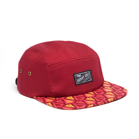 Ikat Arrowhead Hat // Burgundy