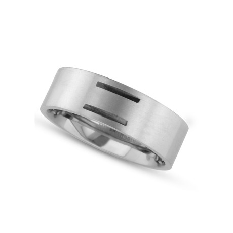 Brushed Finish Equality Titanium Ring (Size 7)