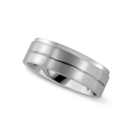 Brushed Finish Titanium Ring (Size 7)
