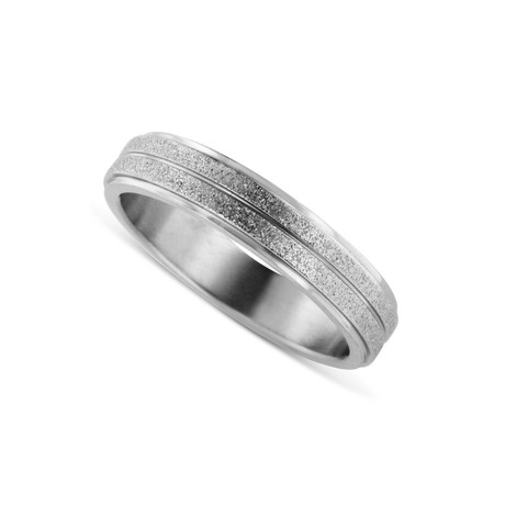 Shimmer Finish Titanium Ring (Size 7)