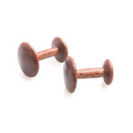 Stud Cufflinks (Mahogany)
