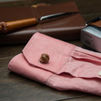 Hand-Carved Knot Cufflinks (Mahogany)