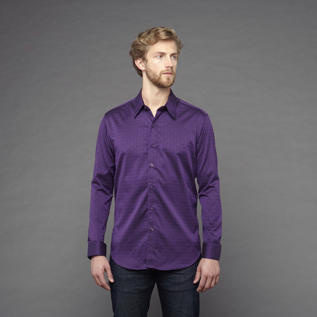 Whitehorse Long Sleeve Woven Shirt // Purple (XS)