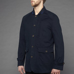 Wolf Woven Jacket // Navy (XL)