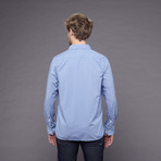 Serendipity Long Sleeve Woven Shirt // Blue Fog (XS)