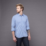 Serendipity Long Sleeve Woven Shirt // Blue Fog (XS)