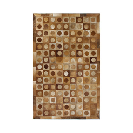 Dotted in Camel // Cow Hide Rug (8' x 10')