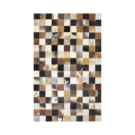 Checkmate in Multi // Cow Hide Rug (8' x 10')