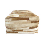 Striations // Pouf // Camel (1'6" x 1'6")