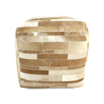 Striations // Pouf // Camel (1'6" x 1'6")