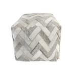 Arrowhead in Ash // Cow Hide Pouf